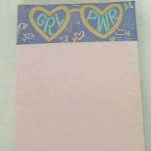 New Pad with Large Magnet Pink Purple Girl Power Valentine’s Day